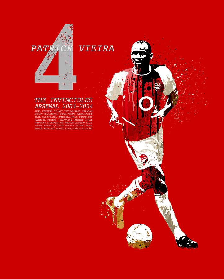 Patrick Vieira - invincibles arsenal Painting by Art Popop