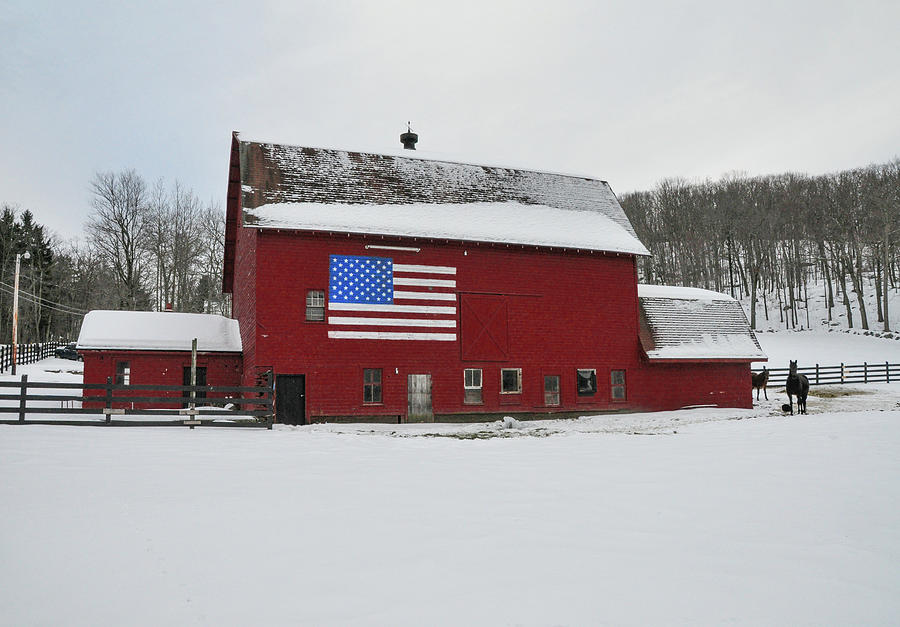 Patriot Barn - Wilkes Barre Pennsylvania Photograph by Bill Cannon