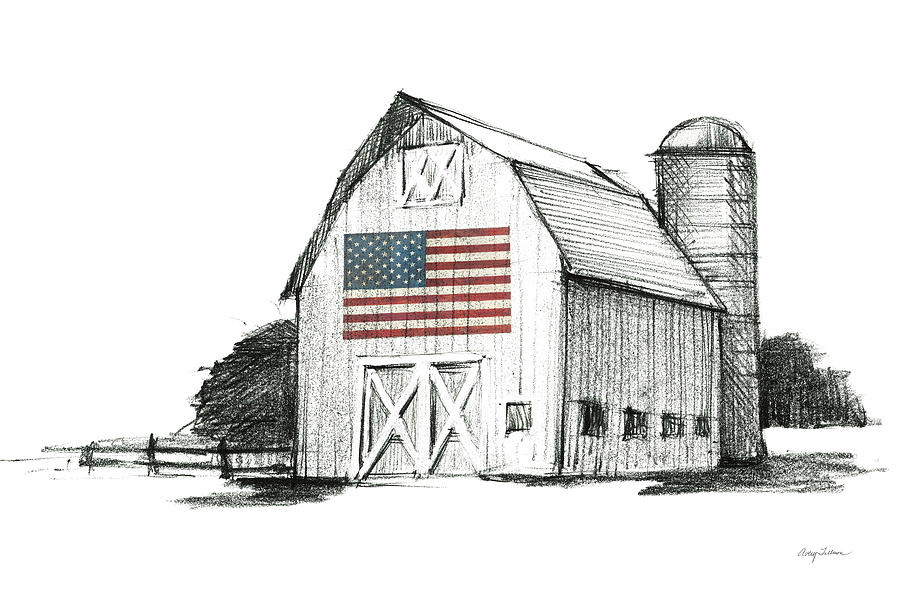 Patriotic Barn Painting by Avery Tillmon - Fine Art America