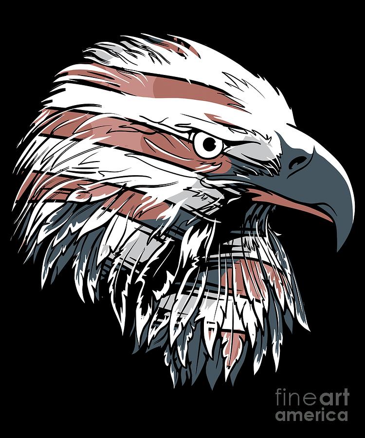 Patriotic Eagle American Flag Usa 4th Of July Gift