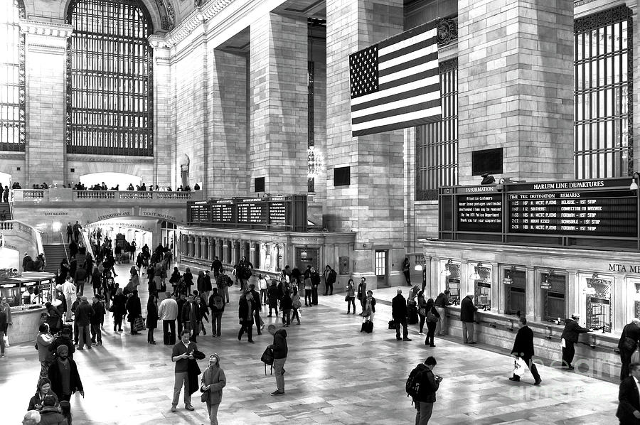 Patriotic Grand Central Terminal New York City Photograph by John Rizzuto