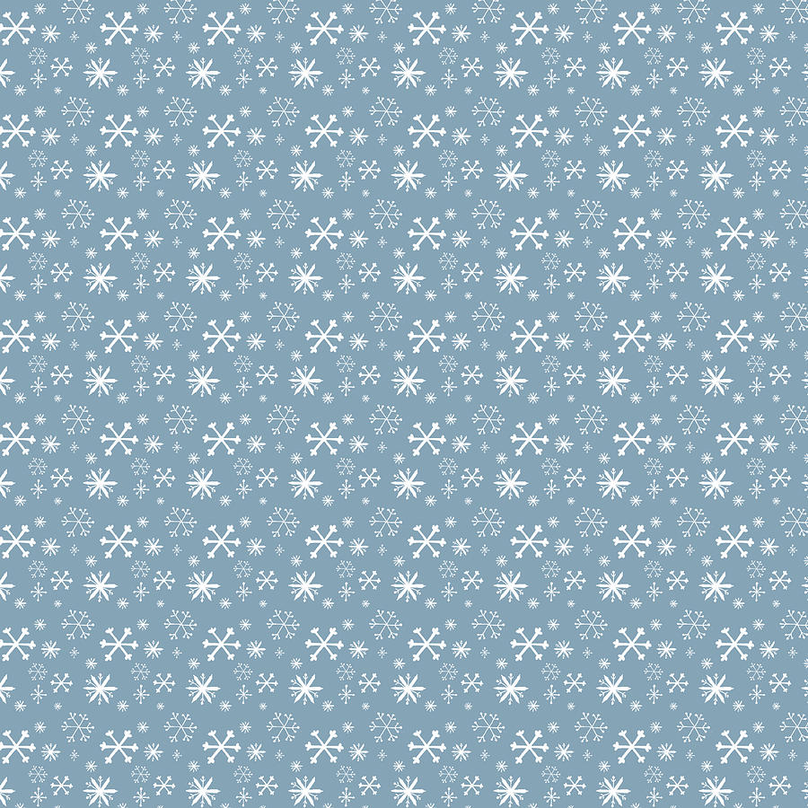 Winter Mixed Media - Pattern Blue Snowflakes by Effie Zafiropoulou