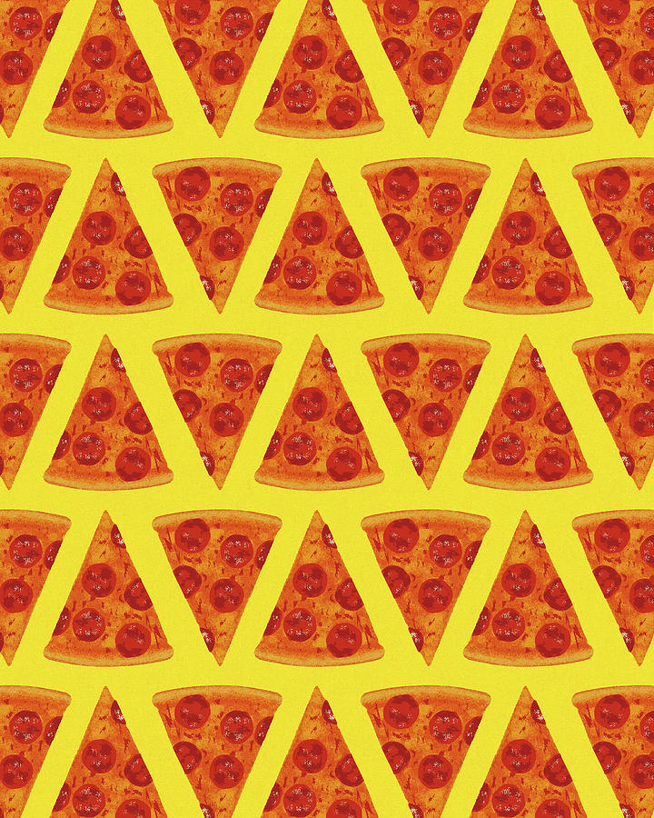 Vintage Drawing - Pattern of Pizza by CSA Images