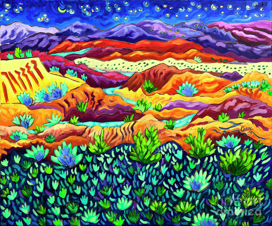 Patterns of Night Painting by Cathy Carey