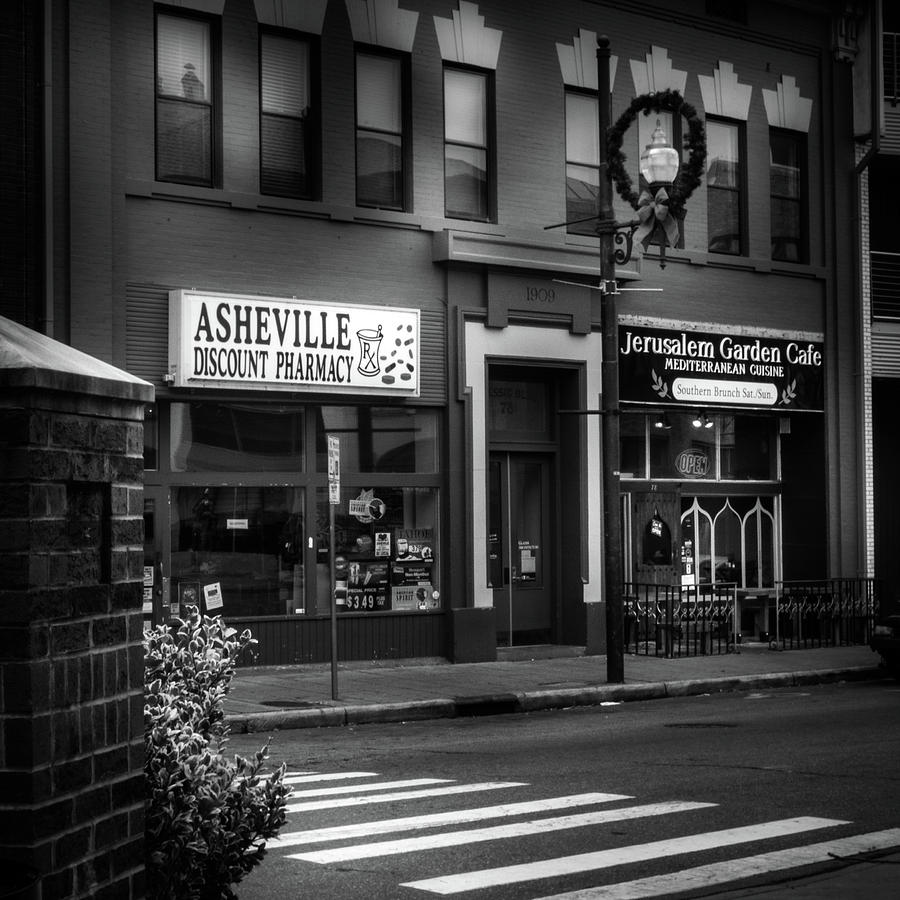 Patton Avenue Asheville In Black And White Photograph By Greg And