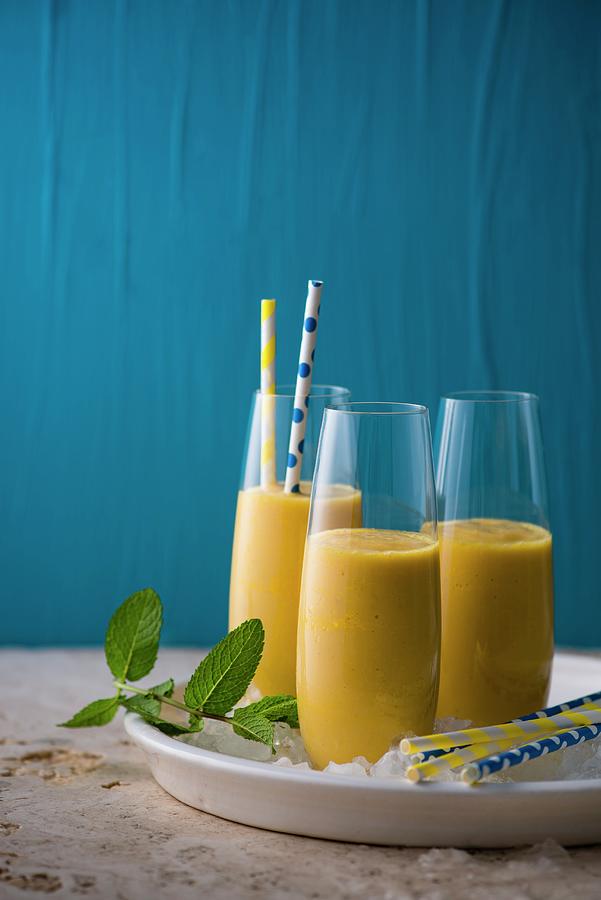 Pattypan Fruit Smoothies Photograph by Great Stock!