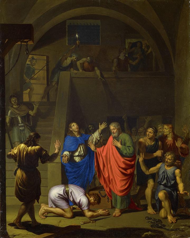 Paul And Silas Leaving The Prison In Philippi by Nicolas De Plattemontagne