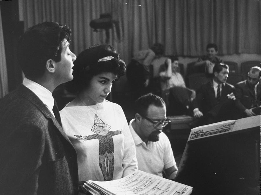Black And White Photograph - Paul Anka and Annette Funicello by Peter Stackpole