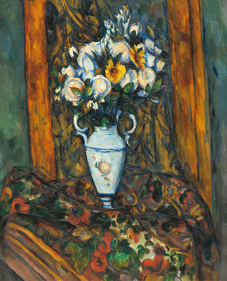 Paul Cezanne Drawing - Paul Czanne - Vase Of Flowers by Bill Waterson