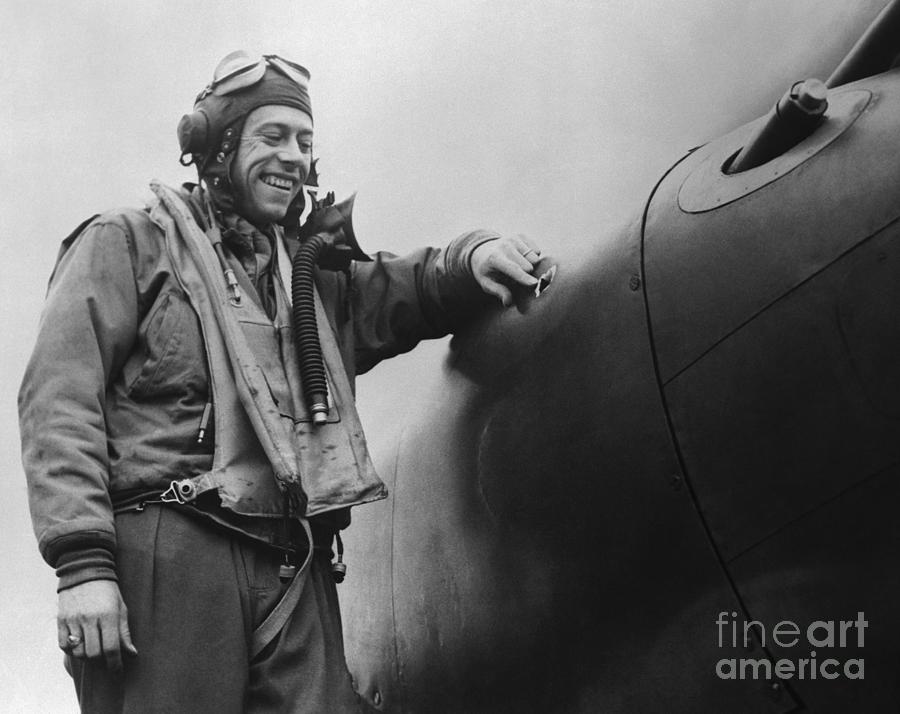 Paul Fisher, Jr. With Plane Photograph by Bettmann