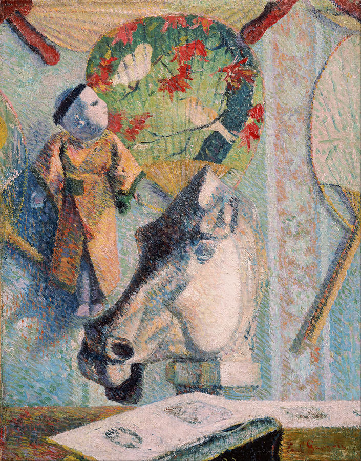 PAUL GAUGUIN Nature morte a la tete de cheval / Still Life with Horses Head. Date/Period 1886. Painting by Paul Gauguin