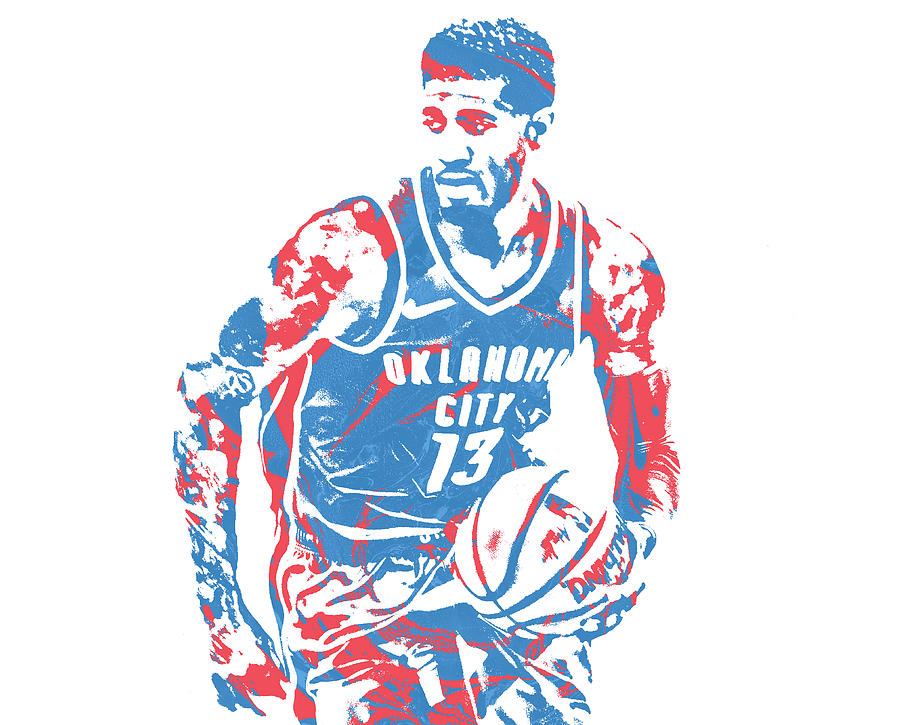 Paul George Oklahoma City Thunder Pixel Art 11 Tapestry by Joe Hamilton -  Fine Art America