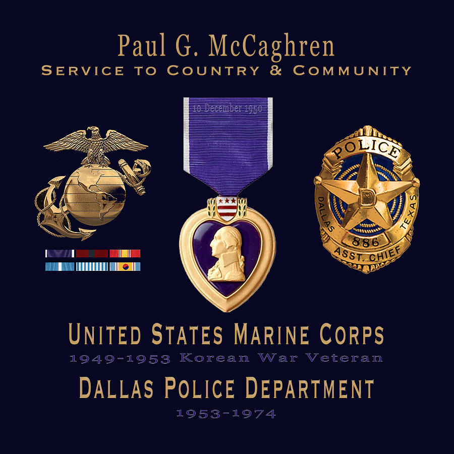 Paul McCaghren Tribute Plaque Mixed Media by Robert J Sadler