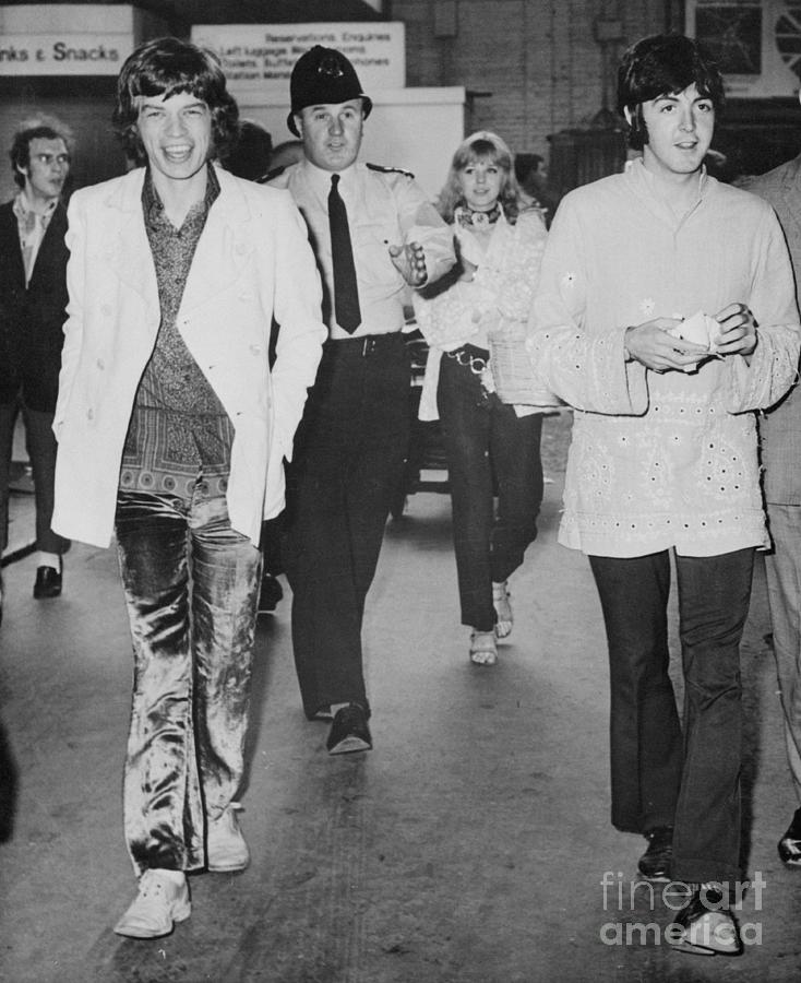 Paul Mccartney With Mick Jagger Photograph by Bettmann Paul Mccartney With Mick Jagger Photograph by Bettmann