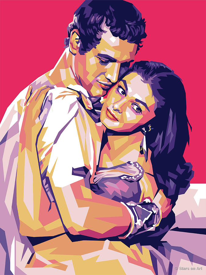 Paul Newman and Pier Angeli Digital Art by Movie World Posters