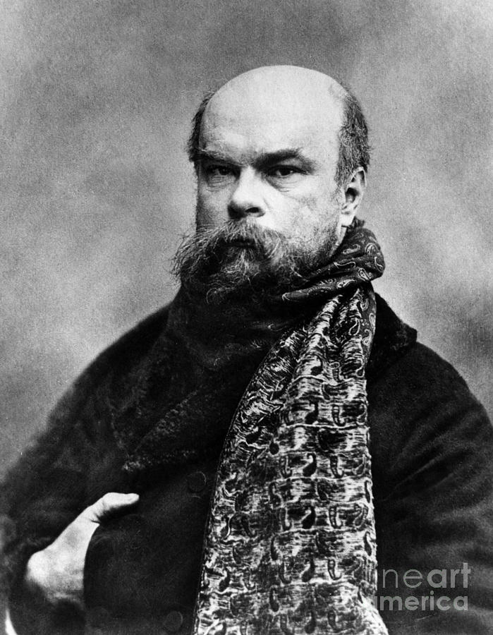 Vintage Photograph - Paul Verlaine, French Poet, Circa 1893 by Unknown