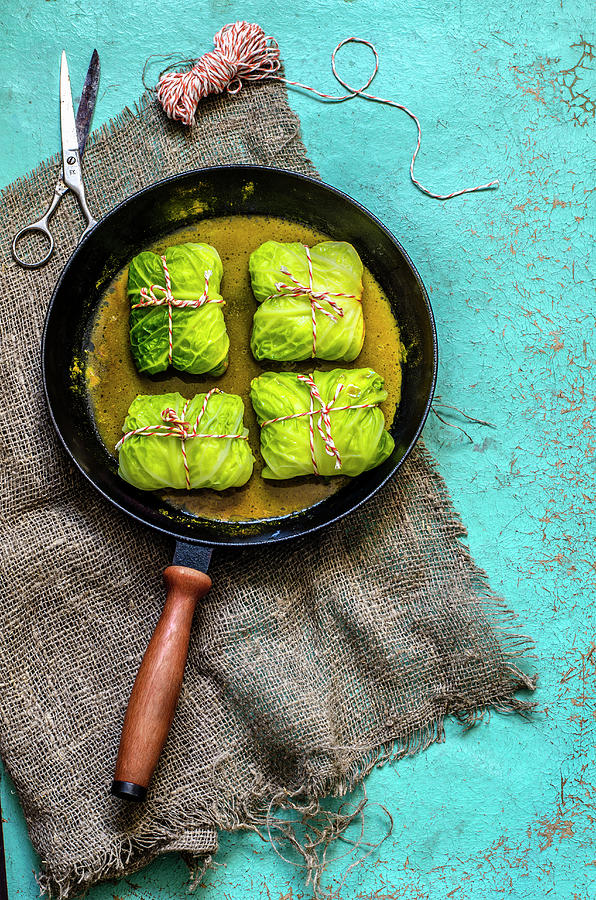 Paupiettes With Rabbit Meat From Savoy Cabbage Photograph by Gorobina