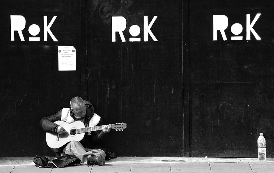 Street Photograph - Pavement Gig by Ray Clark