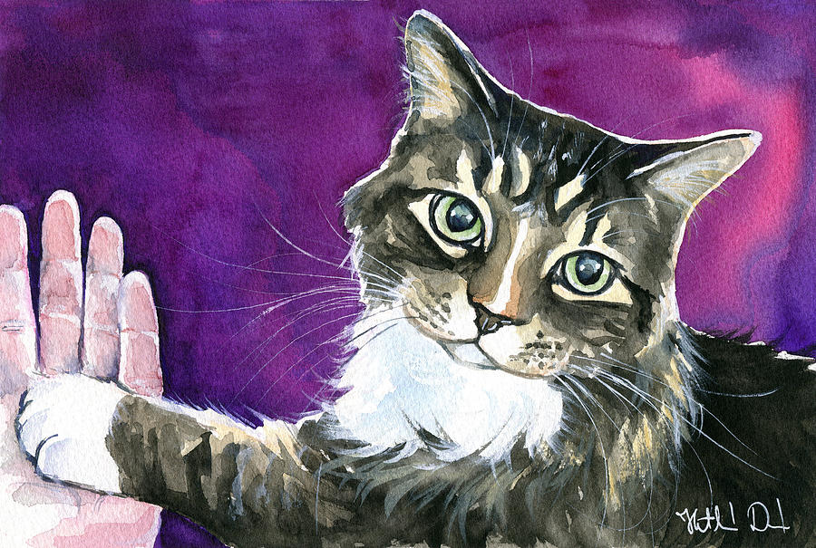 Paw Love Painting by Dora Hathazi Mendes