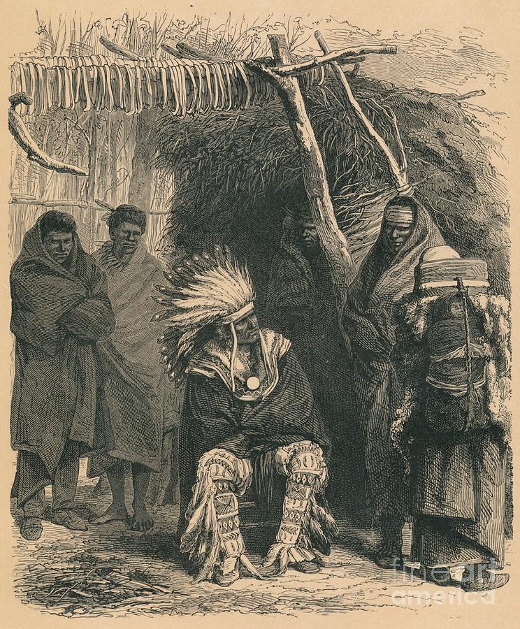 Pawnee Indians, C19th Century Drawing by Print Collector