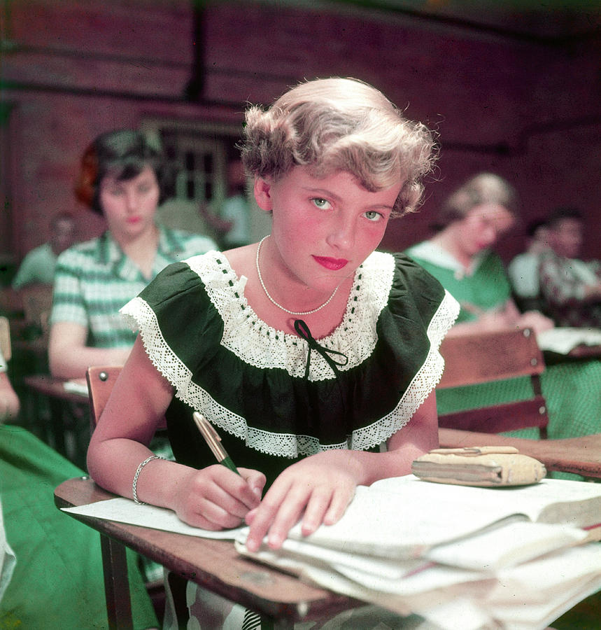 Summer Photograph - Paying Attention In Class by Alfred Eisenstaedt
