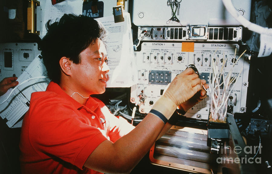 Space Photograph - Payload Specialist Working On Board Sts-095 by Nasa/science Photo Library