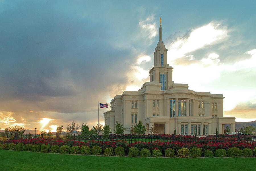 Payson Utah Temple Photograph by Nathan Abbott