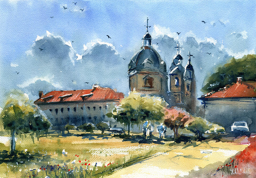 Pazaislis Monastery Painting by Dora Hathazi Mendes