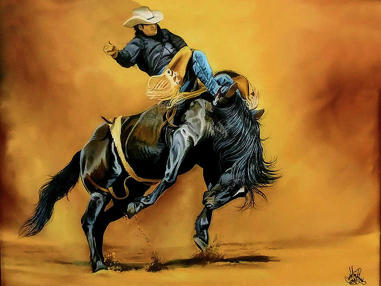 Horse Painting - PBR Style by Cheryl Poland