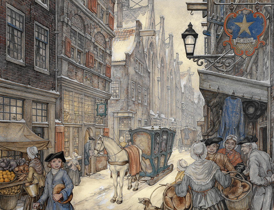 Town Painting - Pd 321 by Anton Pieck