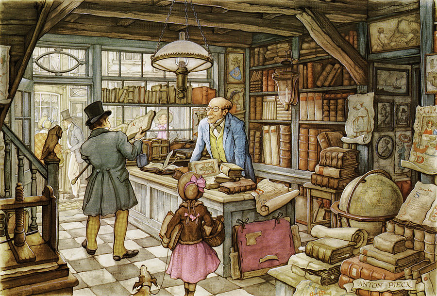 Shops Painting - Pd 504 by Anton Pieck