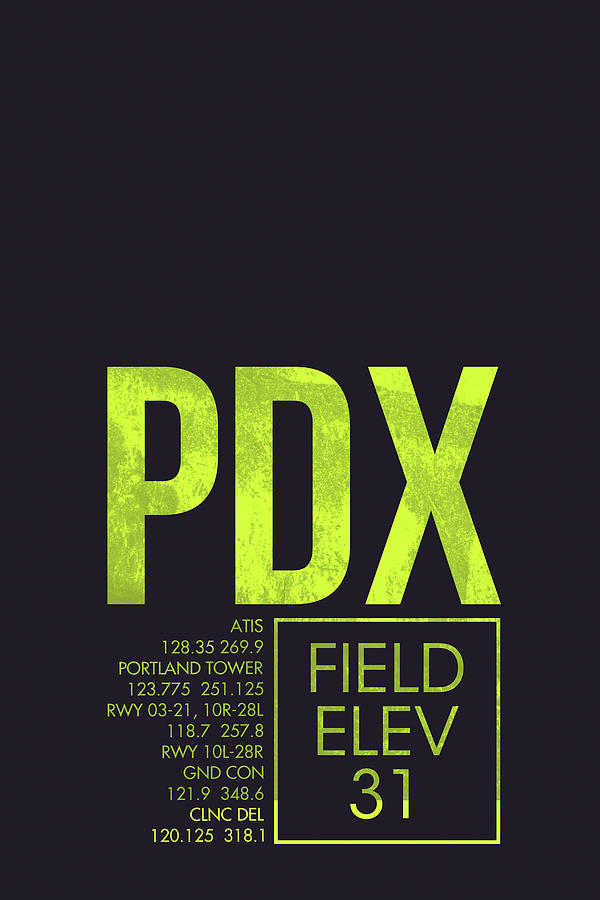Typography Digital Art - Pdx Atc by O8 Left