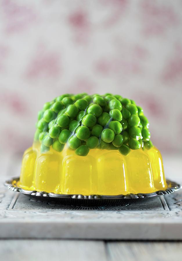 Pea Jelly On A Metal Plate Photograph by Komar - Fine Art America