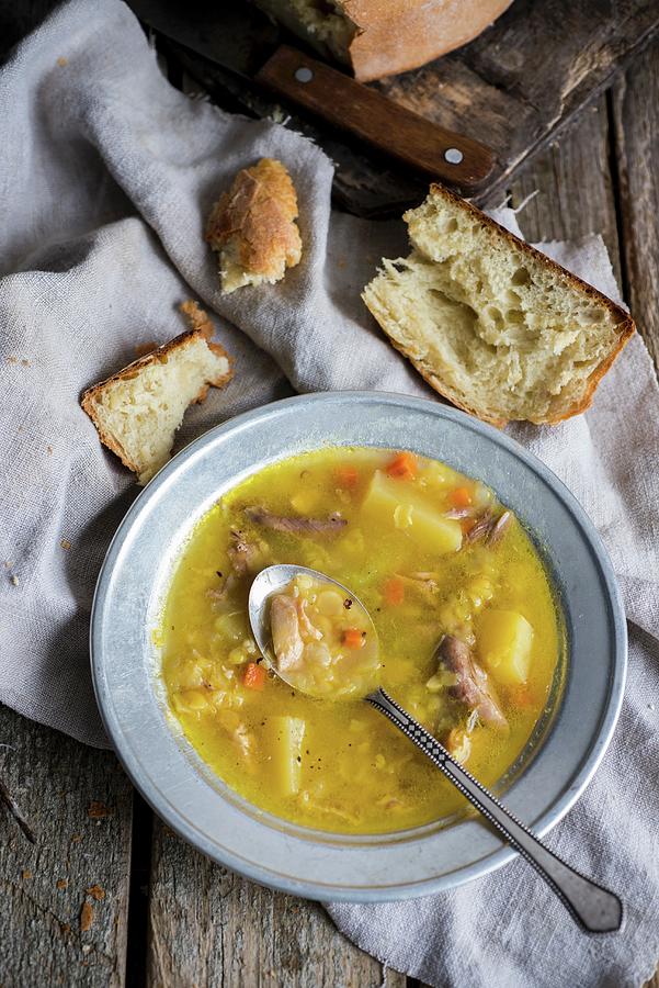 Pea Soup With Potatoes Photograph by Irina Meliukh