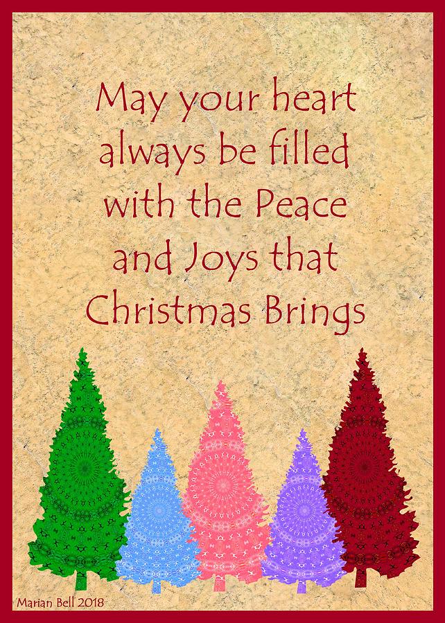 Peace and Joy at Christmas Digital Art by Marian Bell | Fine Art America