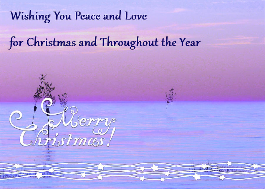 Peace And Love For Christmas Card Photograph