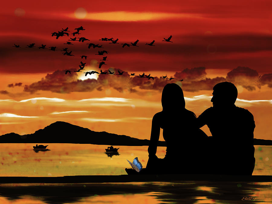Peace at the Beach - Digital Art by Ericamaxine Price Peace at the Beach - Digital Art by Ericamaxine Price