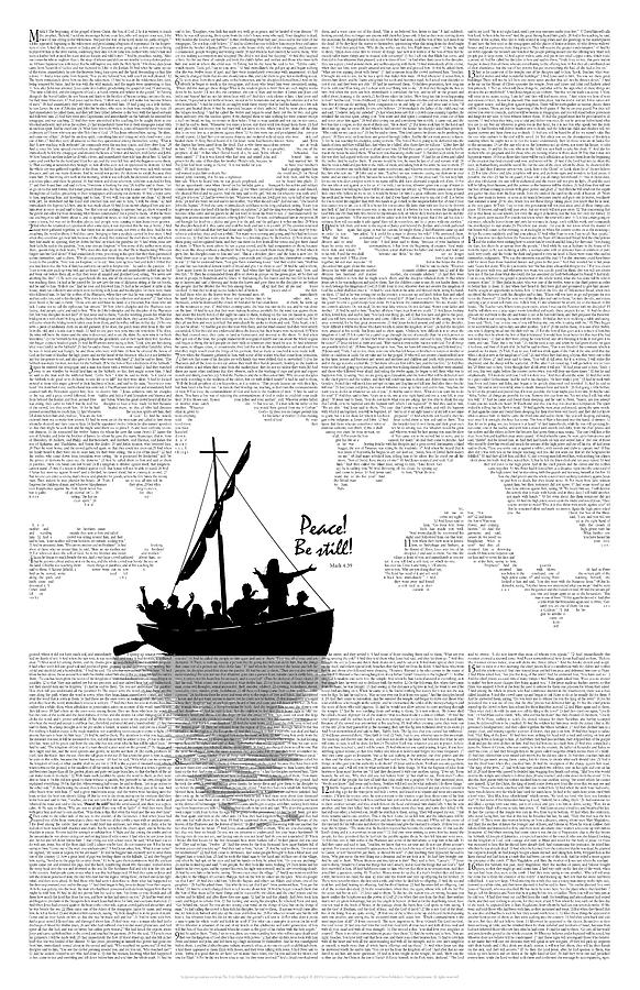 Bible Digital Art - Peace Be Still by Clint Hansen Bible Digital Art - Peace Be Still by Clint Hansen