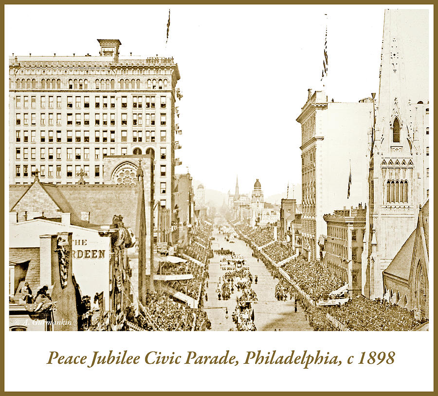 Peace Jubilee Civic Parade, Philadelphia, c 1898, Vintage Photog Photograph by A Macarthur Gurmankin