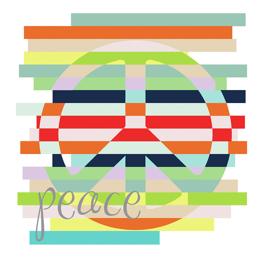 Peace Sign Mixed Media - Peace Rainbow by Erin Clark