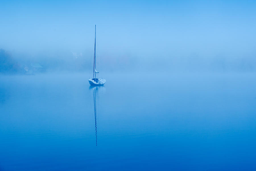 Peaceful Blue Morning Photograph by David H Yang
