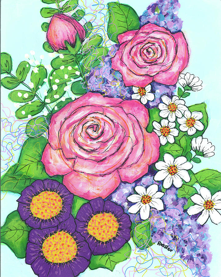 Flower Painting - Peaceful Heart by Becky Roesler Art