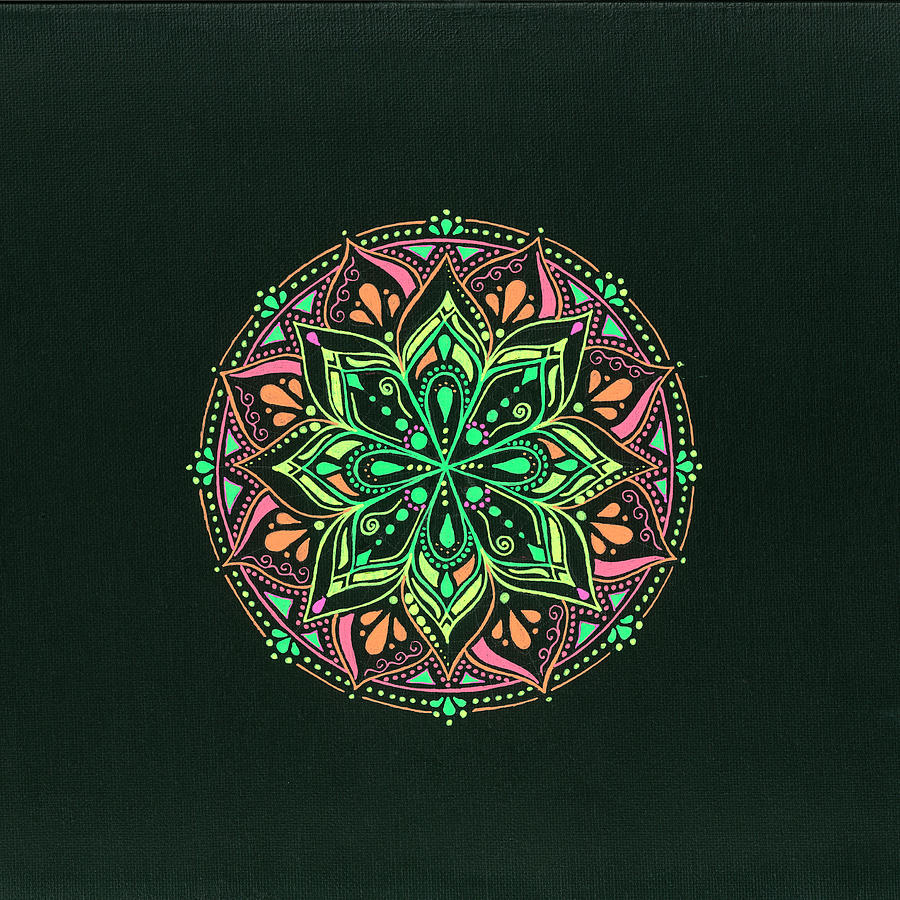 Abstract Digital Art - Peaceful Mind Mandala by Nicky Kumar