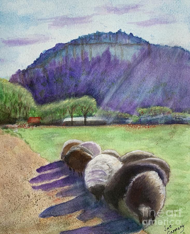 Grazing in the Sun Painting by Sue Carmony