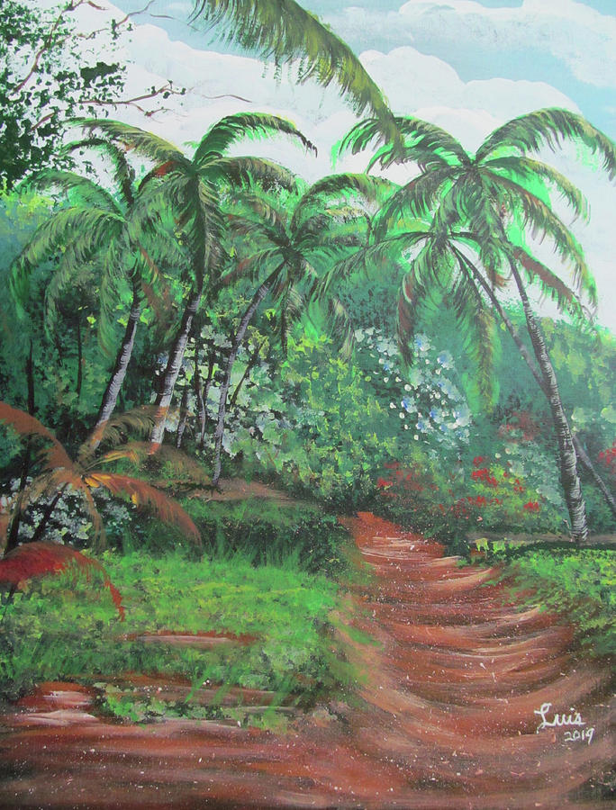Peaceful Path Painting by Luis F Rodriguez
