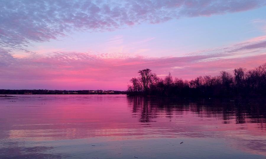Peaceful Pink Sunset  Photograph by Ally White