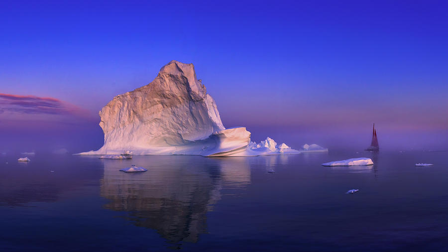 Peaceful Scene In Early Morning Greenland Photograph by Raymond Ren Rong Liu