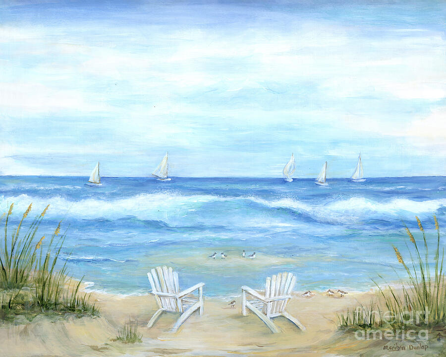 Peaceful Seascape Painting by Marilyn Dunlap