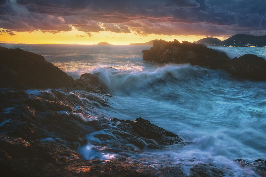 Sunset Photograph - Peaceful Storm At Sunset (part 4) by Paolo Lazzarotti