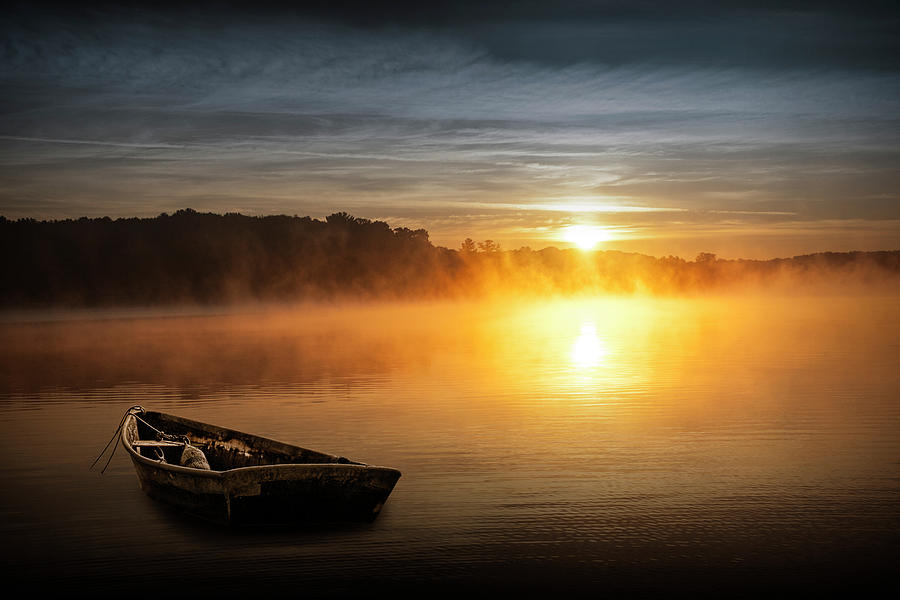 Peaceful Sunrise over a Lake Photograph by Randall Nyhof